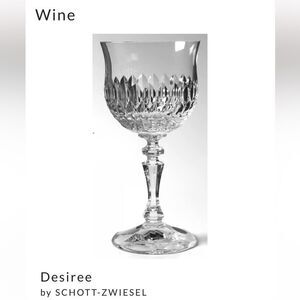 Schott-Zwiesel Desiree collection Crystal Wine Glass 6 5/8 Clear Cut SCZDES